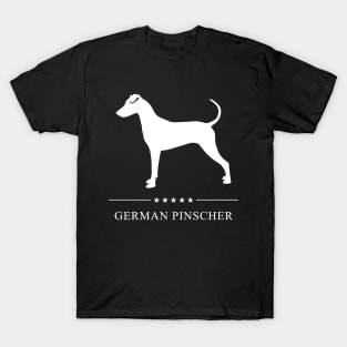 German Pinscher Dog White Silhouette T-Shirt